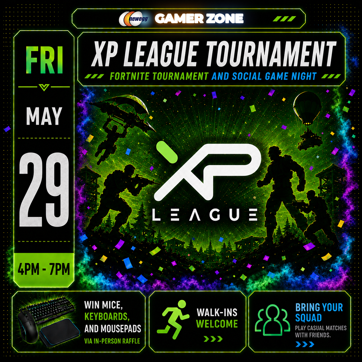 XP League Fortnite Tournament at Newegg Gamer Zone